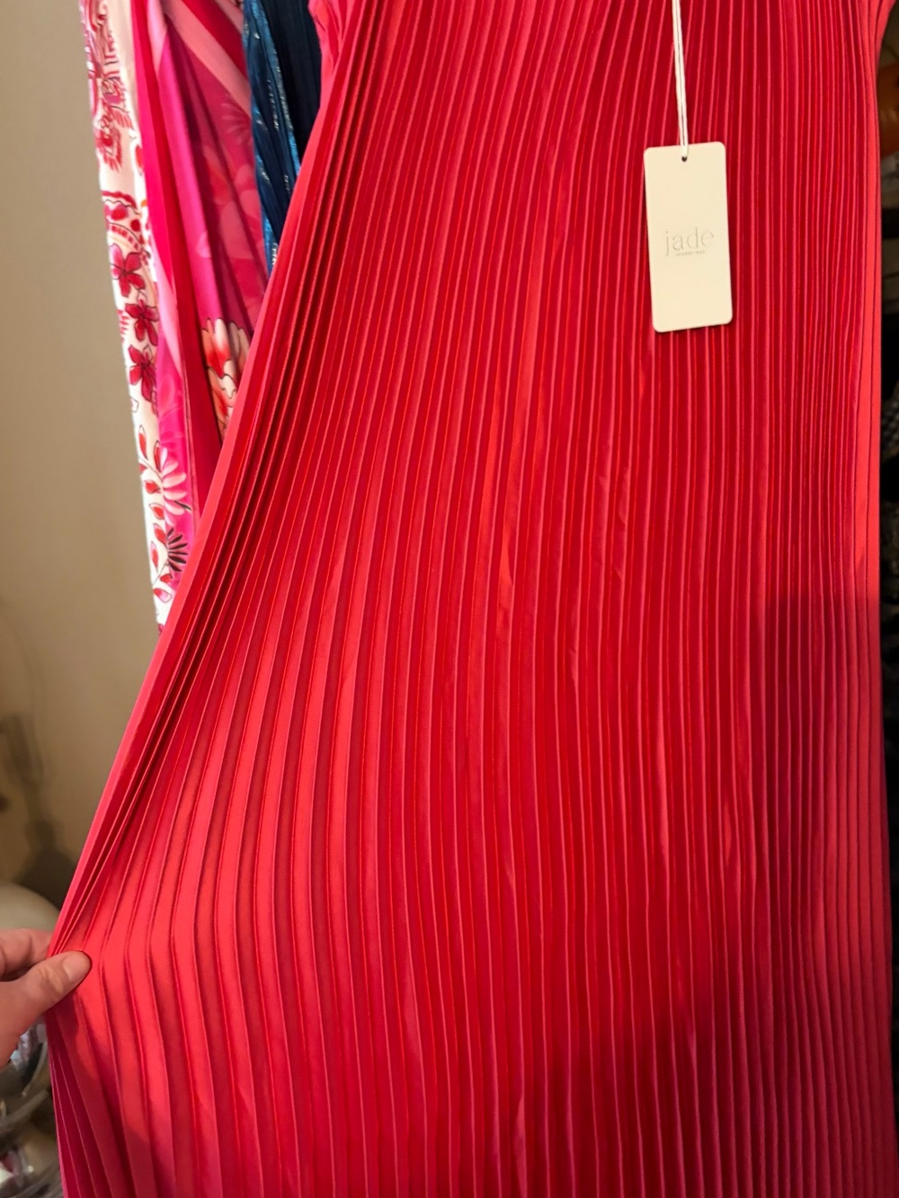 Johnny Was Hot Pink Pleated Maxi dress🩷NWT - Picture 6 of 8